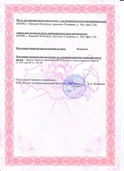 Лицензия Министерства Российской Федерации по делам гражданской обороны, чрезвычайным ситуациям и ликвидации последствий стихийных бедствий.